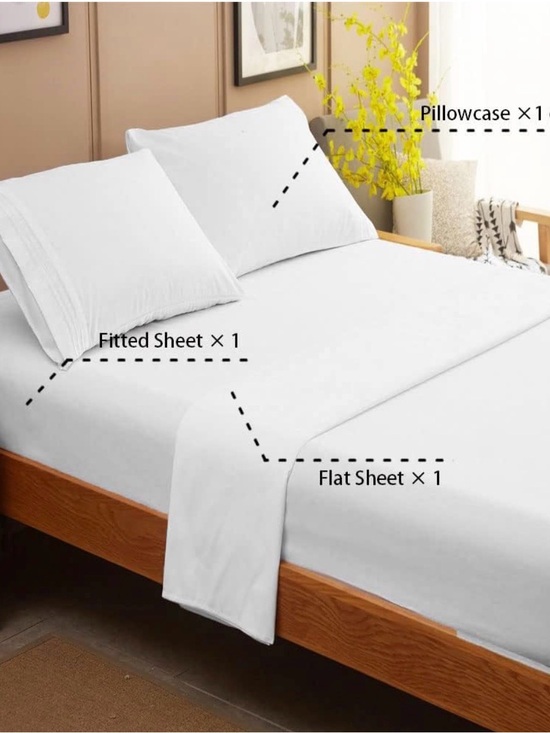 Sonoro Kate Other - White Bed Sheet Set – 🤍 Brand New Sonoro Kate Queen Sheet Set